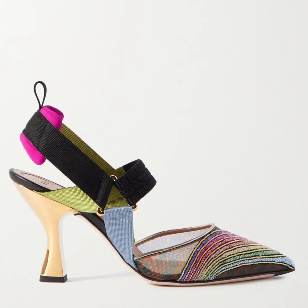 Fendi Multicolor Strappy Heels